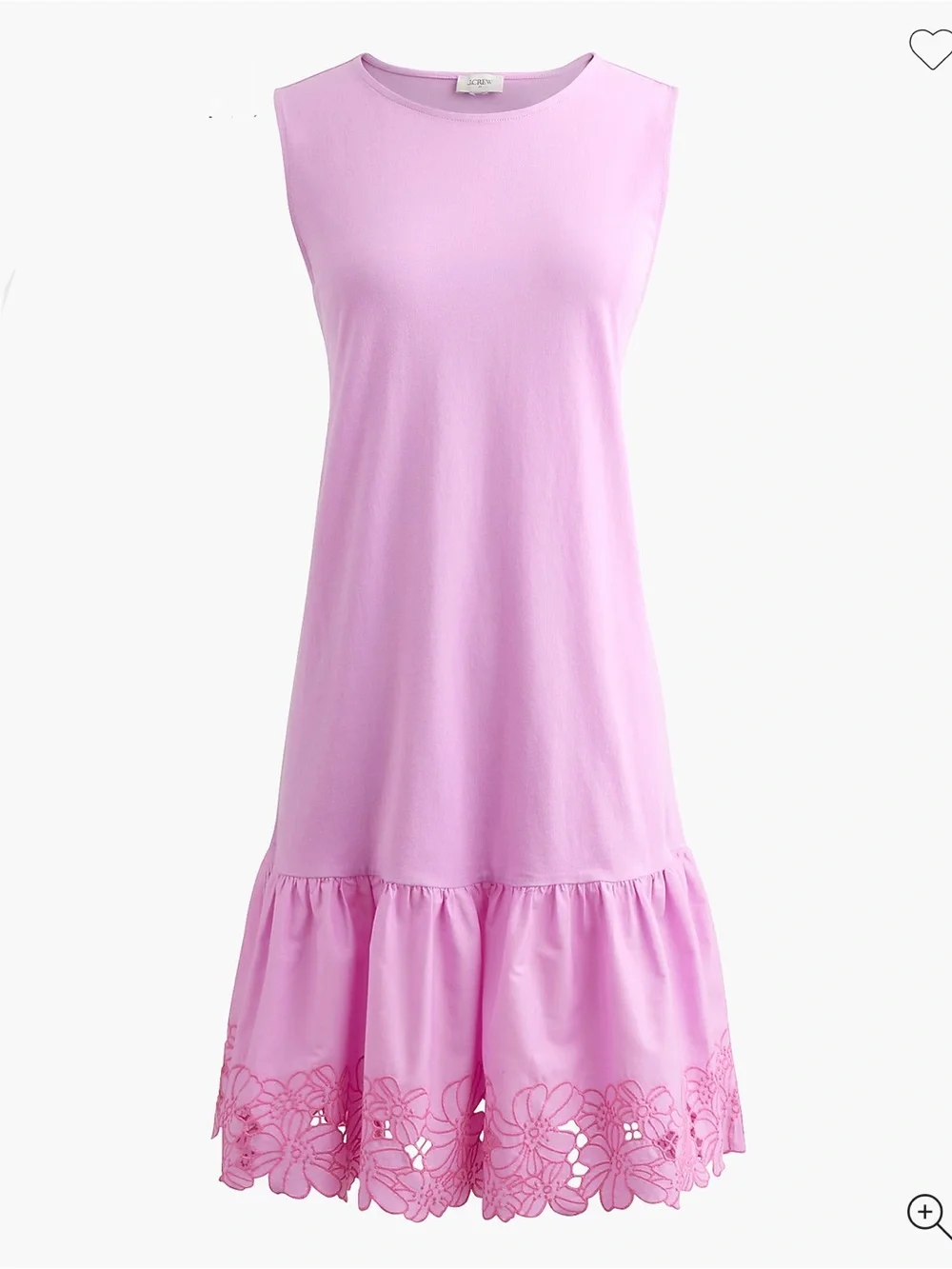 J. Crew Factory Sleeveless Pink Eyelet-Hem Mini Dress - Picture 4 of 4